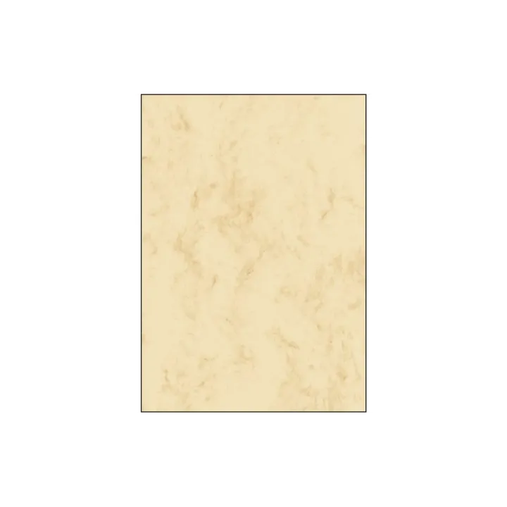 Sigel Papier à motif Papier marbré A4, 200 g, 50 feuilles, Beige