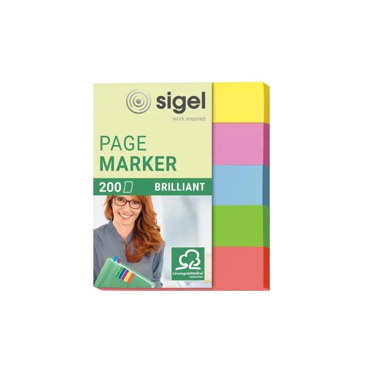 Sigel Marque-page Brillant Mini 200 pièces, multifibres