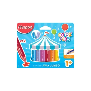 maped Crayon gras de couleur Jumbo Color Peps 12 pièces