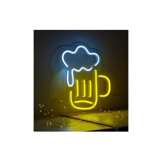 Vegas Lights Lumière de décoration à LED Enseigne au néon Bière 27 x 30 cm