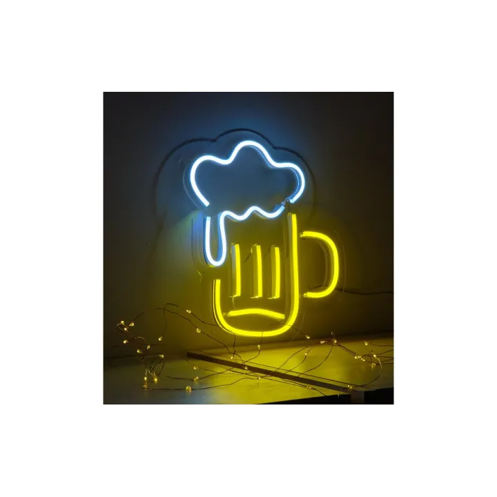 Vegas Lights Lumière de décoration à LED Enseigne au néon Bière 27 x 30 cm