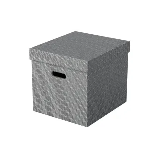 Leitz Boîte de rangement Esselte Home Cube Grand, 3 pièces, Gris