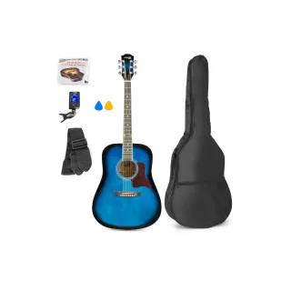 MAX Guitare occidentale SoloJam Set Bleu