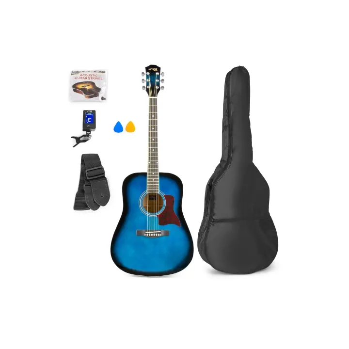 MAX Guitare occidentale SoloJam Set Bleu