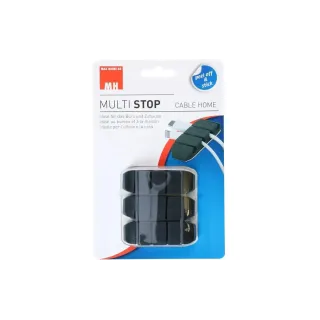 Max Hauri Clip pour câble Multi, 3 Pièce-s, noir