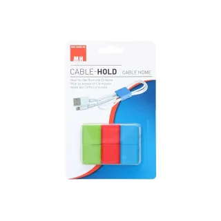 Max Hauri Clip pour câble Hold, 6 Pièce-s, vert, rouge, bleu