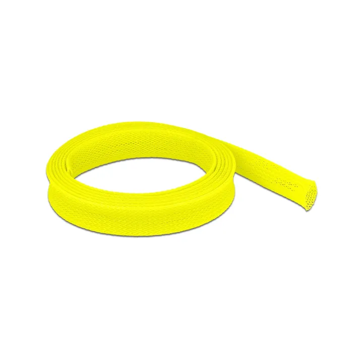 Delock Gaine de câble extensible, 2m x 19 mm Jaune