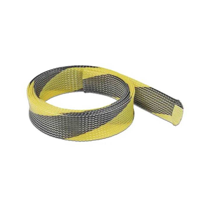 Delock Gaine de câble extensible, 2 m x 38  mm Jaune Noir