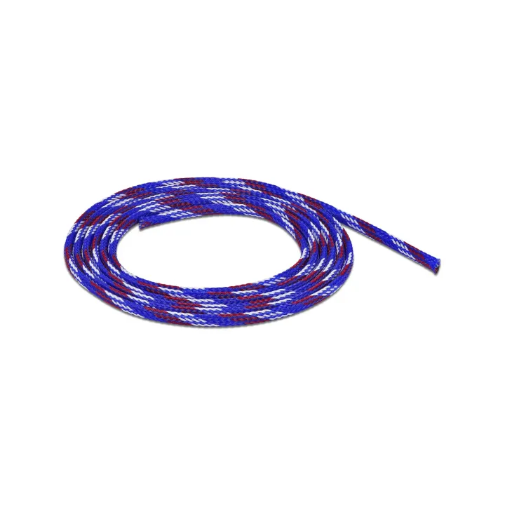 Delock Gaine de câble extensible, 2 m x 6 mm Bleu Rouge Blanc