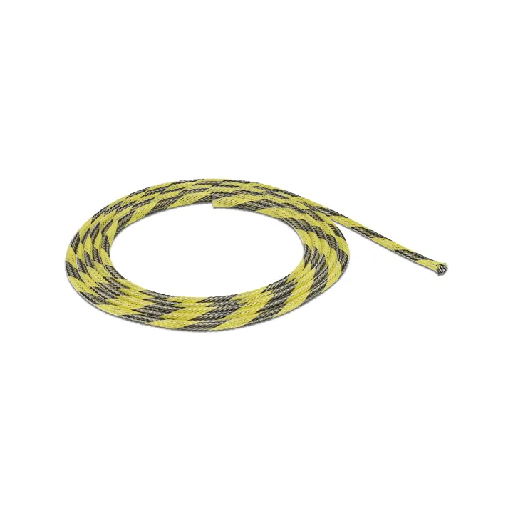 Delock Gaine de câble extensible, 2 m x 6 mm Jaune Noir