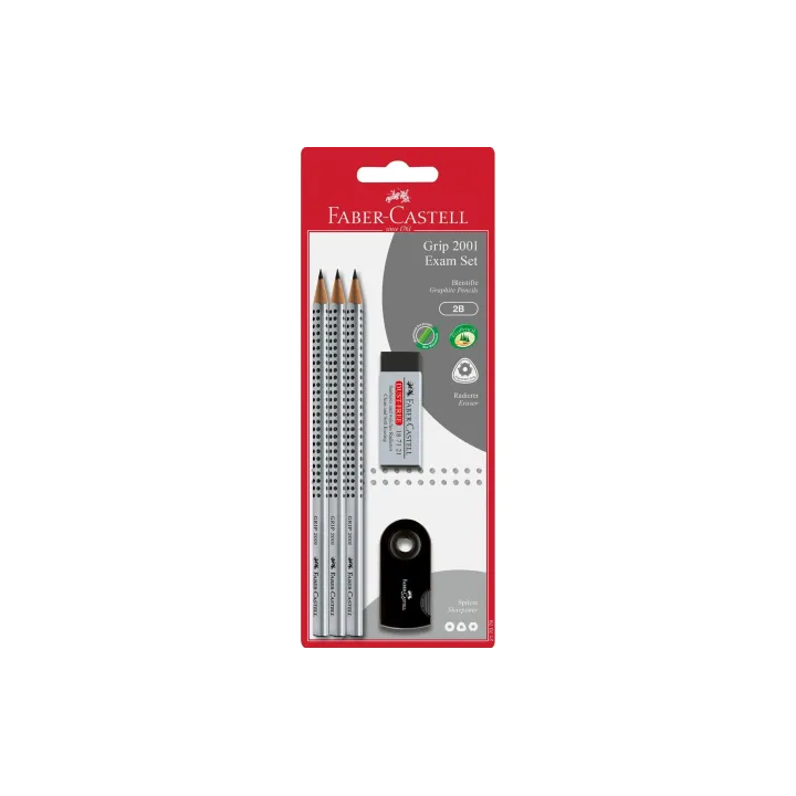 Faber-Castell Crayon Grip 2001 2B, 3 pièces