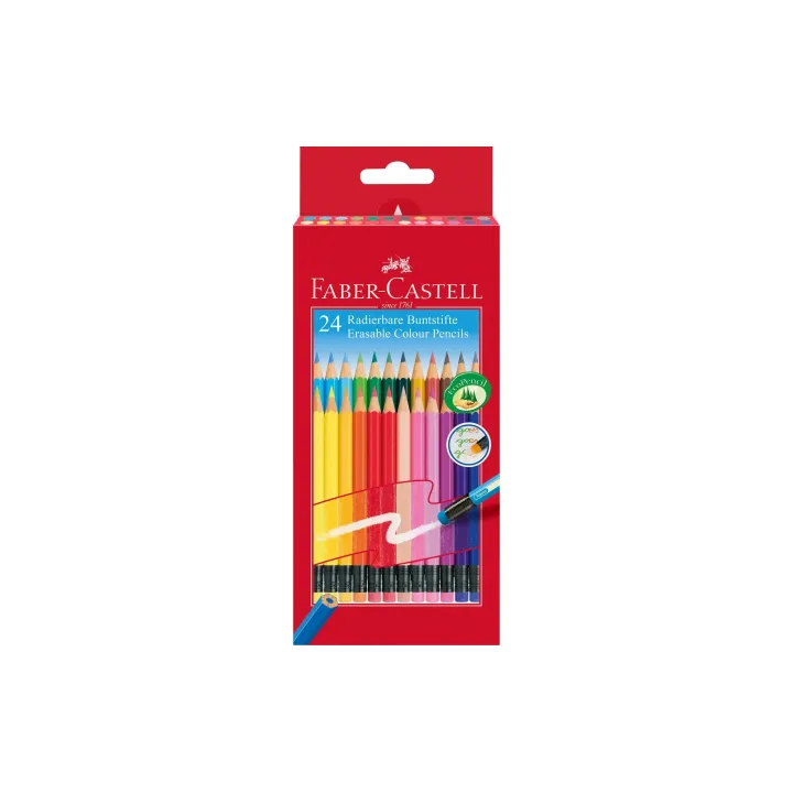 Faber-Castell Crayons de couleur effaçable 24 pièces