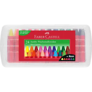 Faber-Castell Crayon gras de couleur Jumbo 24 pièces