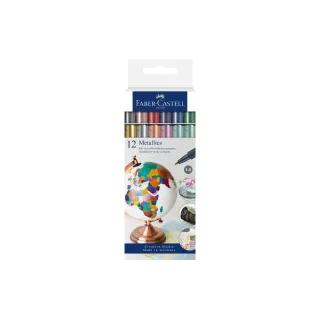 Faber-Castell Crayon feutre Métalliques 12 pièces, multicolore