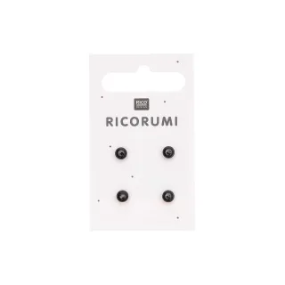 Rico Design Yeux en bouton Brun-noir 5 mm 4 Pièce-s