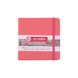 Talens Cahier à colorier 12 x 12 cm Rouge corail