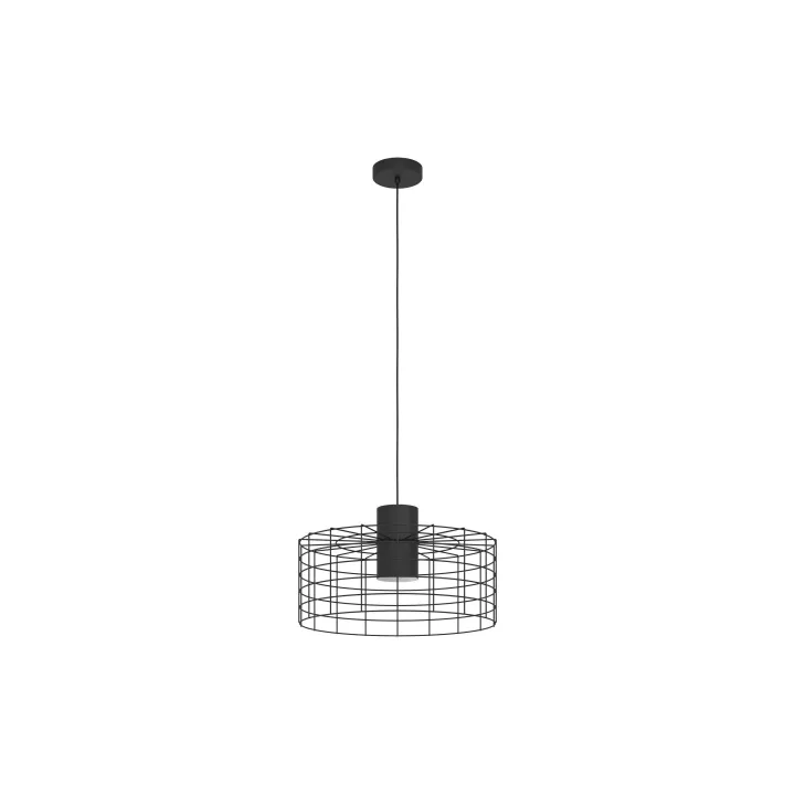 EGLO Leuchten Lampe suspendue MILLIGAN 1x E27 Noir-Blanc