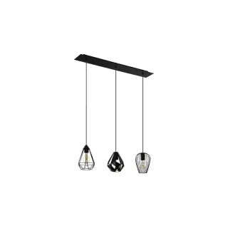 EGLO Leuchten Lampe suspendue DISTAFF 3x E27 Noir