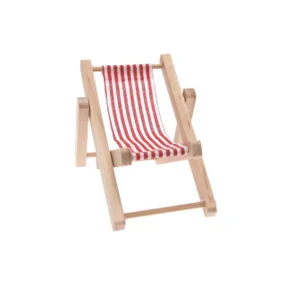 Rico Design Mini-meubles Chaise longue 7 x 10 cm 1 Pièce-s, Rouge-Blanc