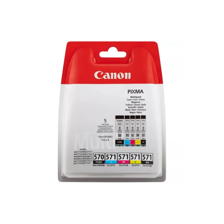 Canon Encre PGI-570 - CLI-571 BK, PGBK, C, M, Y