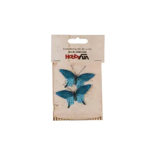 HobbyFun Décoration à éparpiller Papillon Bleu, 2 pièces