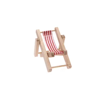 Rico Design Mini-meubles Chaise longue 5.5 x 8 cm 1 pièce, rouge-blanc