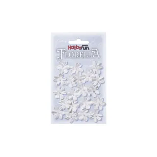 HobbyFun Décoration à éparpiller Florella 20 pièces, blanc