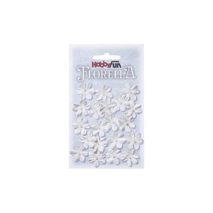 HobbyFun Décoration à éparpiller Florella 20 pièces, blanc