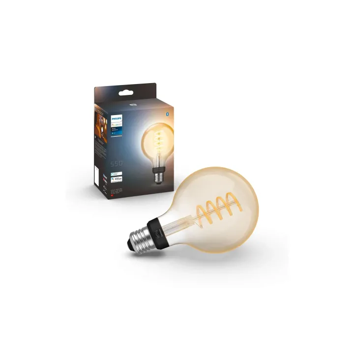 Philips Hue White Ambiance E27 pack individuel Globe G93 filament 550 lm