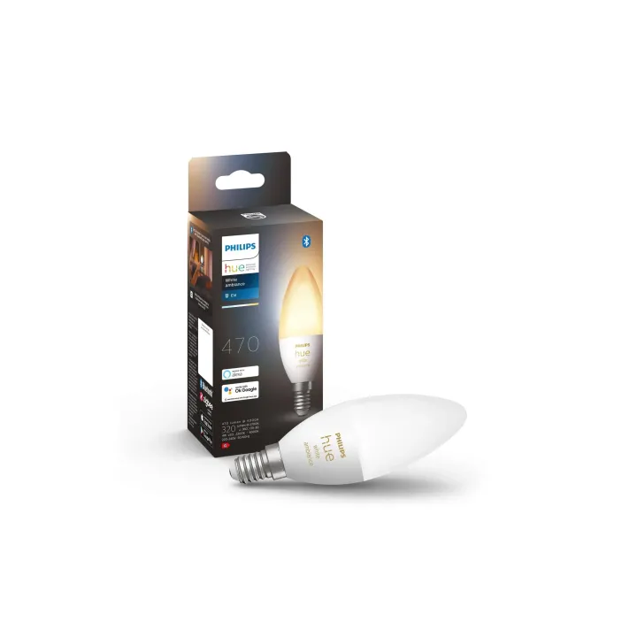 Philips Hue Ampoule White Amb. pack individuel E14 320 lm