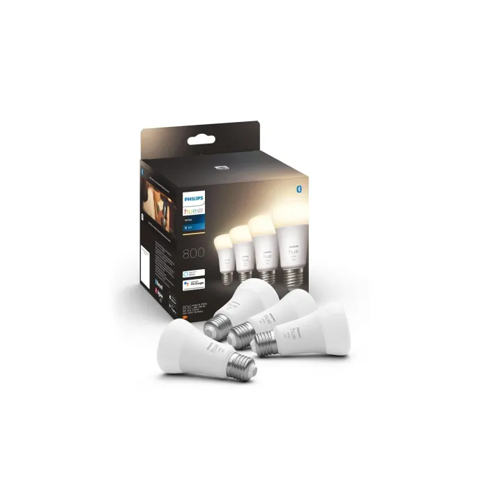 Philips Hue Ampoule White E27 Lot de quatre 4 x 800 lm