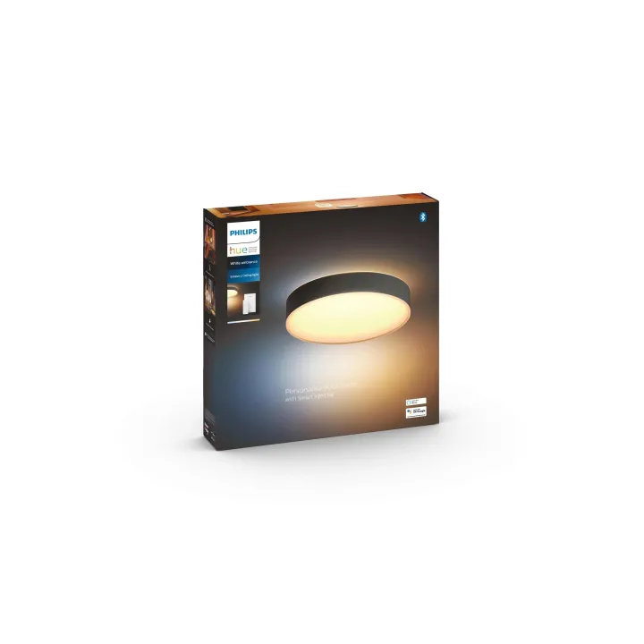 Philips Hue White Amb. Enrave plafonnier L noir 3300 lm + dimmer