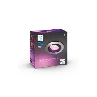 Philips Hue Spot à encastrer White & Color Ambiance, Centura, Argent, Rond