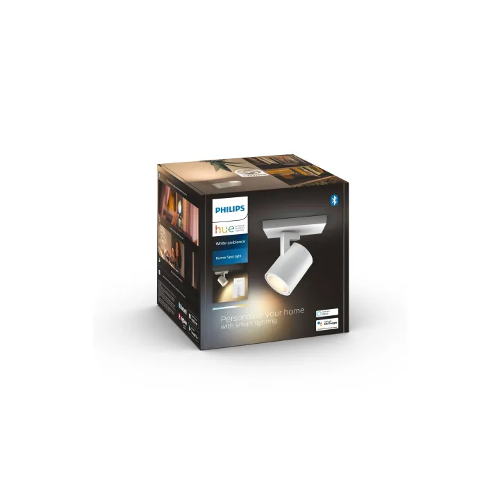 Philips Hue Spot encastré White Ambiance, Coulisse, 1 x GU10, Blanc