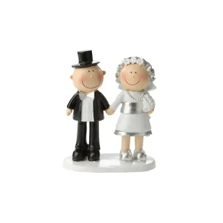 HobbyFun Mini figurine mariage en argent 8.5 cm