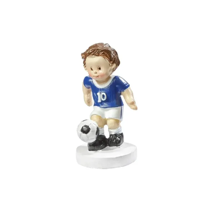 HobbyFun Mini figurine Footballeur Bleu-Blanc, 5 cm