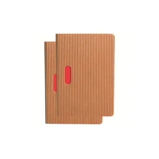 PaperOh Bloc-notes Ondulo B7, À carreaux, Nature, 2 pièces