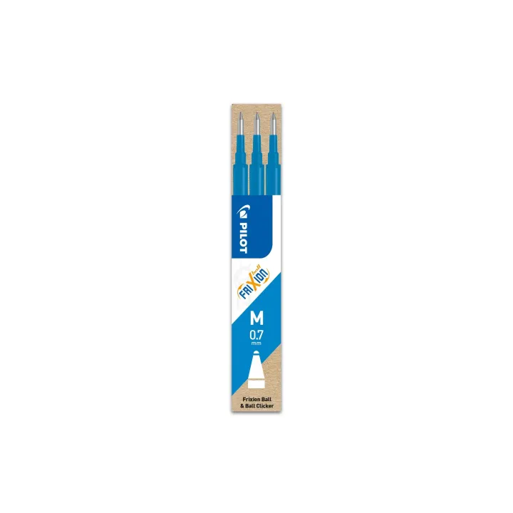 Pilot Cartouche FriXion Refill 3 pièces 0.7 mm, Bleu ciel