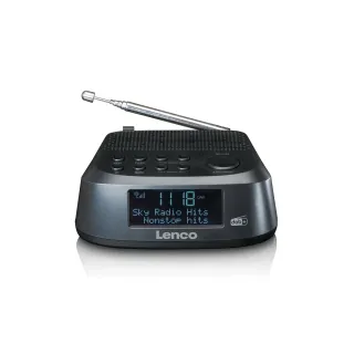 Lenco Radio-réveil CR-605BK Noir