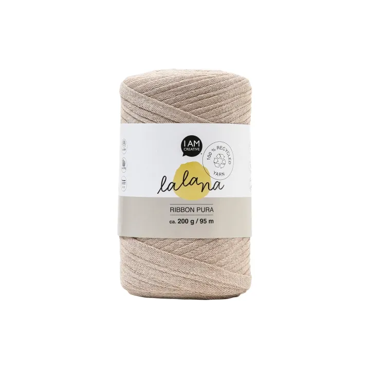 lalana Laine Ribbon Pura 200 g, Beige