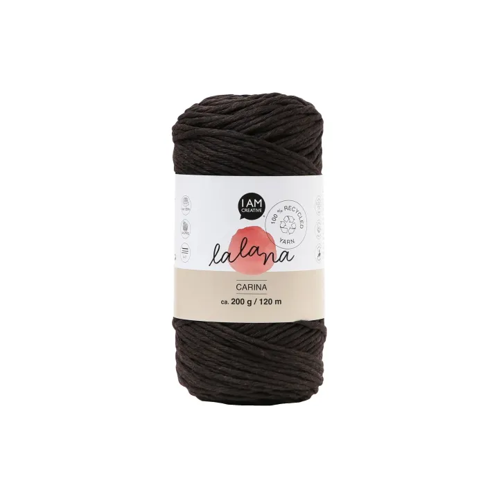 lalana Laine Carina 200 g, Brun foncé