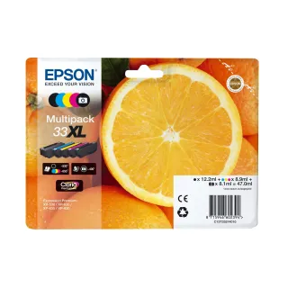 Epson Encre Nr. 33XL - C13T33574011 BK, BK Photo, C, M, Y