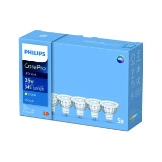 Philips Professional Lampe CorePro LED spot ND 4.4-35W MR16 827 36D 5CT