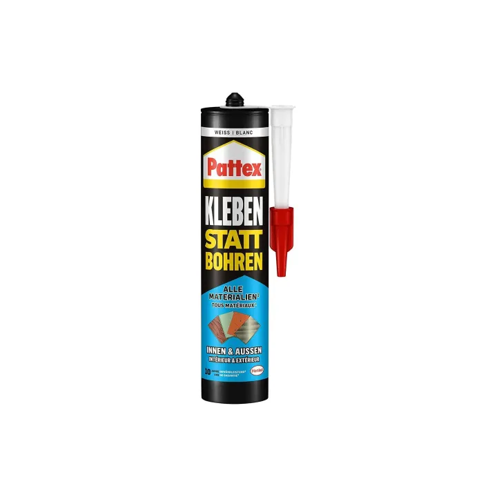 Pattex Adhésif de montage Intérieur et extérieur 450 g, Blanc