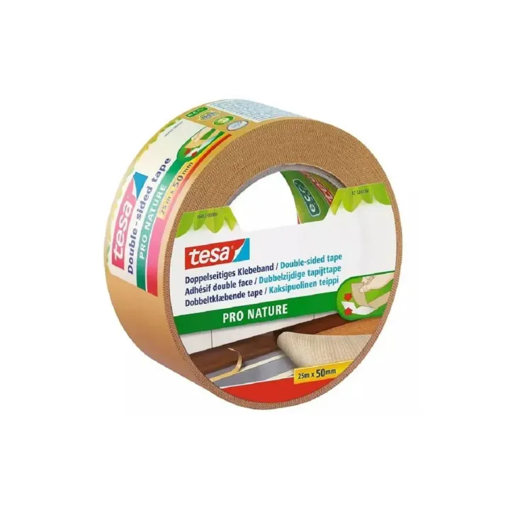 tesa Ruban adhésif double-face Pro Nature 50 mm x 25 m