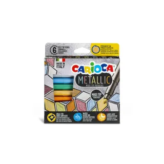 Carioca Feutres de coloriage Metallic E-6 Multicolore