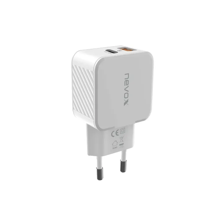 Nevox Chargeur mural USB USB-C Power Delivery + QC 3.0 30 W