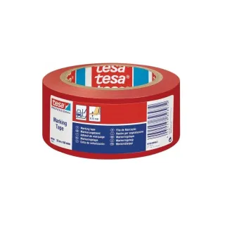 tesa Ruban de marquage Professional 60760, 50 mm x 33 m, Rouge