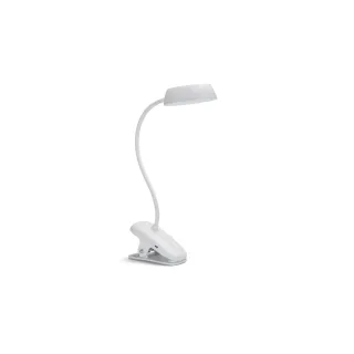 Philips Lampe de bureau LED Donutclip, 2.3W, 4000K, USB, blanc