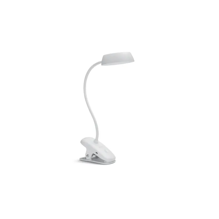 Philips Lampe de bureau LED Donutclip, 2.3W, 4000K, USB, blanc